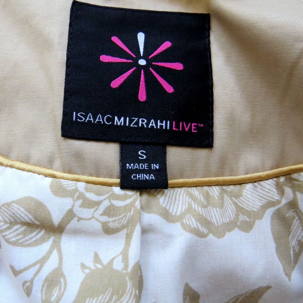 Isaac Mizrahi Live Khaki Jacket/Raincoat Small EUC - Picture 2 of 11
